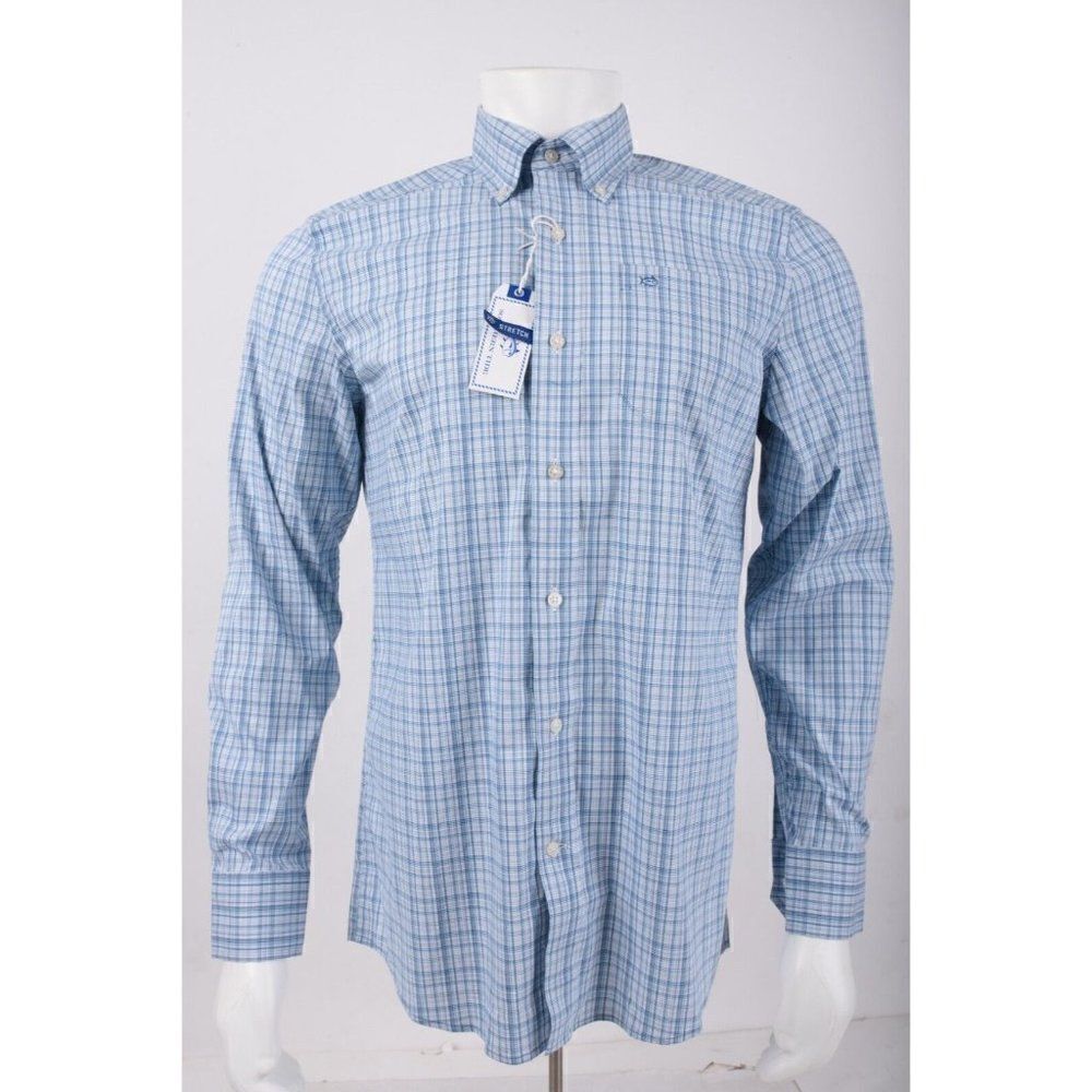Southern Tide Mens Coastal Passage Oxford Sport Shirt S Ellis Blue Plaid NWT